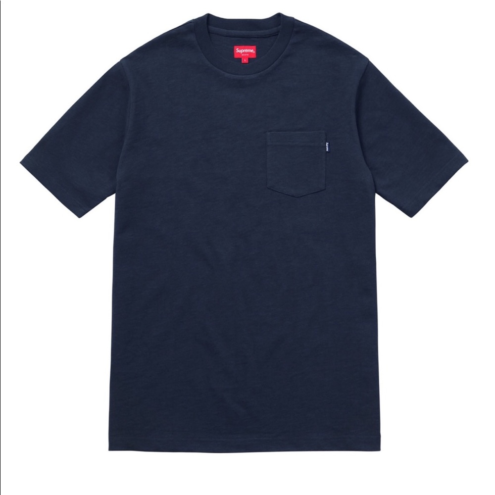 Supreme Pocket Tee Navy